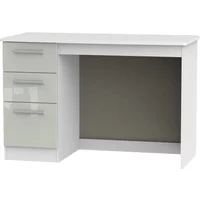 View Knightsbridge desk - 3 drawer - cashmere gloss and white View Knightsbridge desk - 3 drawer - cashmere gloss and white