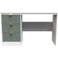 View Las vegas desk - 3 drawer - white and green View Las vegas desk - 3 drawer - white and green
