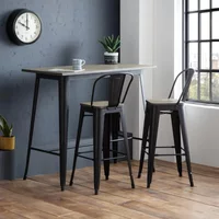 Click to view product details and reviews for Grafton Bar Set 2 Stools Elm Wood Industrial. Click to view product details and reviews for Grafton Bar Set 2 Stools Elm Wood Industrial.