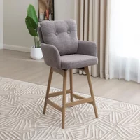 View Cotswold counter stool - set of 2 - blush granite - fabric and wood View Cotswold counter stool - set of 2 - blush granite - fabric and wood