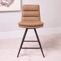 View Nobo swivel counter stool - set of 2 - tan - faux leather View Nobo swivel counter stool - set of 2 - tan - faux leather