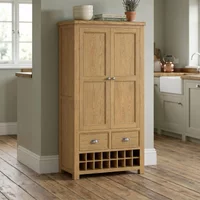 View Dorchester larder unit - 2 door - 4 drawer - rustic oak View Dorchester larder unit - 2 door - 4 drawer - rustic oak