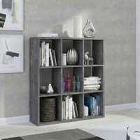 View Mauro shelving unit - 9 open - grey concrete View Mauro shelving unit - 9 open - grey concrete
