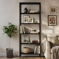 View Wellington open shelving unit - black - metal View Wellington open shelving unit - black - metal