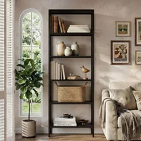 View Wellington open shelving unit - slim - black - metal View Wellington open shelving unit - slim - black - metal