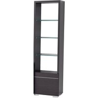 View Versilia bookcase - 1 door rhf - black View Versilia bookcase - 1 door rhf - black