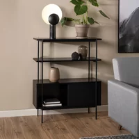 Click to view product details and reviews for Angus Bookcase With Cupboard Black Melamine. Click to view product details and reviews for Angus Bookcase With Cupboard Black Melamine.