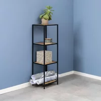 Click to view product details and reviews for Seaford Shelving Unit Narrow Open Black Melamine And Metal. Click to view product details and reviews for Seaford Shelving Unit Narrow Open Black Melamine And Metal.