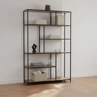 Click to view product details and reviews for Seaford Shelving Unit Wide Open Oak And Black Metal. Click to view product details and reviews for Seaford Shelving Unit Wide Open Oak And Black Metal.