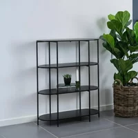 Click to view product details and reviews for Vita Curved Open Shelving Unit Black Melamine. Click to view product details and reviews for Vita Curved Open Shelving Unit Black Melamine.