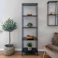 Click to view product details and reviews for Vita Tall Open Shelving Unit Black Melamine. Click to view product details and reviews for Vita Tall Open Shelving Unit Black Melamine.