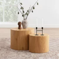 View Mice coffee table - set of 2 - oak oval View Mice coffee table - set of 2 - oak oval