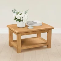 Click to view product details and reviews for Salisbury Premium Small Coffee Table With Shelf Oak. Click to view product details and reviews for Salisbury Premium Small Coffee Table With Shelf Oak.