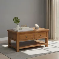 View Original coffee table - 2 drawer - rustic oak View Original coffee table - 2 drawer - rustic oak