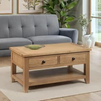 View Astoria oak coffee table - 2 drawer View Astoria oak coffee table - 2 drawer