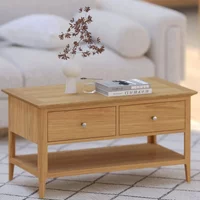 View Selene oak 2 drawer coffee table View Selene oak 2 drawer coffee table