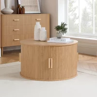 Click to view product details and reviews for Axel Coffee Table Round 2 Door Oak Fluted. Click to view product details and reviews for Axel Coffee Table Round 2 Door Oak Fluted.