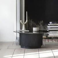 Click to view product details and reviews for Erie Coffee Table Round Large Black Marble.