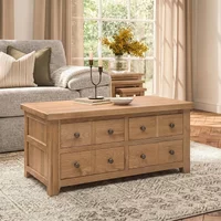 Click to view product details and reviews for Appleby Coffee Table 8 Drawer Oak. Click to view product details and reviews for Appleby Coffee Table 8 Drawer Oak.