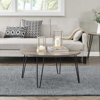 View Owen retro coffee table - round - grey oak - 3615307comuk View Owen retro coffee table - round - grey oak - 3615307comuk