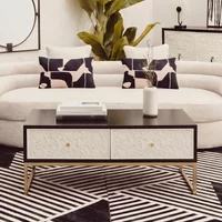 View Dumas coffee table - 4 drawer - black and white View Dumas coffee table - 4 drawer - black and white