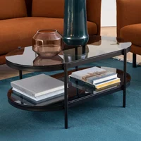 Click to view product details and reviews for Bayonne Coffee Table Oval Smoked Glass. Click to view product details and reviews for Bayonne Coffee Table Oval Smoked Glass.