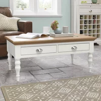 View Hampstead two tone coffee table - turned leg View Hampstead two tone coffee table - turned leg