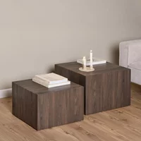 View Dice coffee table - square - ash smoked - set of 2 View Dice coffee table - square - ash smoked - set of 2