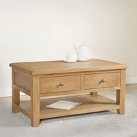 View Dorset coffee table - 2 drawer - oak View Dorset coffee table - 2 drawer - oak