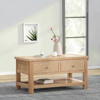 View Hayley coffee table - 2 drawer - oak View Hayley coffee table - 2 drawer - oak