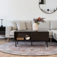 View Kyoto coffee table - 2 drawer - smoked oak View Kyoto coffee table - 2 drawer - smoked oak