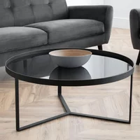 Click to view product details and reviews for Loft Coffee Table 90cm Round Smoked Glass Top. Click to view product details and reviews for Loft Coffee Table 90cm Round Smoked Glass Top.