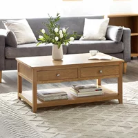 View Mallory coffee table - 2 drawer - oak View Mallory coffee table - 2 drawer - oak