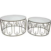 Click to view product details and reviews for Estela Coffee Table Antique Gold Set Of 2. Click to view product details and reviews for Estela Coffee Table Antique Gold Set Of 2.