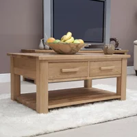 View Opus coffee table - 2 drawer - oak View Opus coffee table - 2 drawer - oak