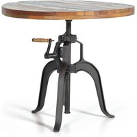 View Negero coffee table - industrial style - recycled wood - round - adjustable View Negero coffee table - industrial style - recycled wood - round - adjustable