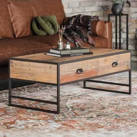View Ooki reclaimed wood coffee table - 4 drawer View Ooki reclaimed wood coffee table - 4 drawer