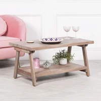 View Rustic acacia wood coffee table - small View Rustic acacia wood coffee table - small