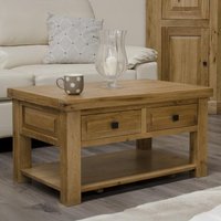 View Deluxe coffee table - 2 drawer - oak View Deluxe coffee table - 2 drawer - oak