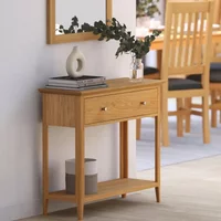 View Selene oak 1 drawer console table View Selene oak 1 drawer console table