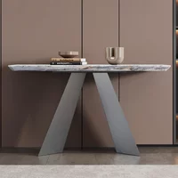 View Taurus console table - beige marble - dark grey base View Taurus console table - beige marble - dark grey base