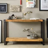 View Cosmo console table - industrial style - wooden and metal View Cosmo console table - industrial style - wooden and metal