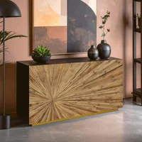 View Gabelle console table - dark bamboo wood - sunburst View Gabelle console table - dark bamboo wood - sunburst