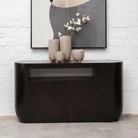 View Gabelle console table - oval - dark bamboo wood View Gabelle console table - oval - dark bamboo wood