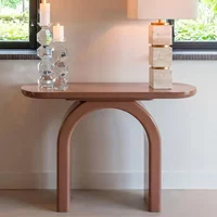 View Kourtney console table - oval - mocha mousse View Kourtney console table - oval - mocha mousse