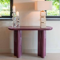 View Sunny console table - oval - burgundy - fiberglass View Sunny console table - oval - burgundy - fiberglass
