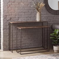View Industrial console table - 2 tier - black - aluminium View Industrial console table - 2 tier - black - aluminium