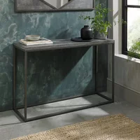 Click to view product details and reviews for Renzo Zinc Dark Grey Console Table. Click to view product details and reviews for Renzo Zinc Dark Grey Console Table.
