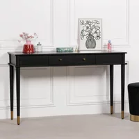 View Mahogany wood console table - 1 drawer -black View Mahogany wood console table - 1 drawer -black
