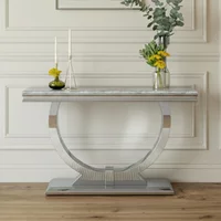 Click to view product details and reviews for Glacier Console Table Grey Marble Chrome. Click to view product details and reviews for Glacier Console Table Grey Marble Chrome.